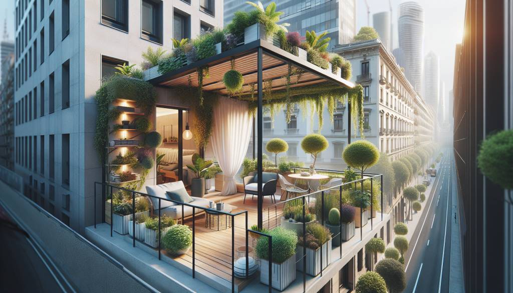 aménager un petit balcon en oasis urbaine : plantes et mobilier adaptés